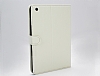 Melkco iPad Mini Standl Yan Kapakl Beyaz Deri Klf - Resim: 3
