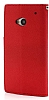 Mercury HTC One Fancy Diary Czdanl Standl Krmz Klf - Resim 4