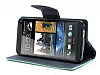 Mercury HTC One Fancy Diary Czdanl Standl Yeil Klf - Resim 4