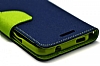Mercury HTC One Fancy Diary Czdanl Standl Koyu Mavi Klf - Resim 2