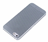 Eiroo Maxfit iPhone SE / 5 / 5S Desenli Ultra nce Silver Rubber Klf - Resim 2