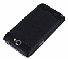 Eiroo Maxfit Samsung N7100 Galaxy Note 2 Ultra nce Siyah Rubber Klf - Resim 2
