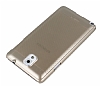 Eiroo Maxfit Samsung N9000 Galaxy Note 3 Ultra nce Gold Rubber Klf - Resim 2