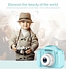 Mini Mavi ocuk Dijital Kamera Fotoraf Makinesi - Resim: 5