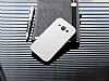 Motomo Samsung Galaxy J1 Metal Silver Rubber Klf - Resim: 2