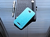Motomo HTC Desire 616 Metal Mavi Rubber Klf - Resim 1
