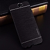 Motomo HTC One A9 Metal Siyah Rubber Klf - Resim 2
