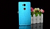 Motomo Huawei Honor 5X Metal Mavi Rubber Klf - Resim 1