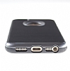 Motomo iPhone SE / 5 / 5S Krmz Kenarl Siyah Silikon Klf - Resim 4