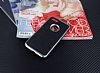 Motomo iPhone 7 Dark Silver Kenarl Siyah Silikon Klf - Resim: 1