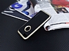 Motomo iPhone 7 Gold Kenarl Siyah Silikon Klf - Resim 2