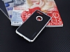 Motomo iPhone 7 Plus Silver Kenarl Siyah Silikon Klf - Resim: 1