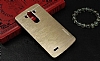 Motomo LG G3 Metal Gold Rubber Klf - Resim 1