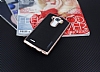 Motomo LG G4 Rose Gold Kenarl Siyah Silikon Klf - Resim 1