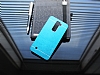 Motomo LG K7 Metal Mavi Rubber Klf - Resim 1