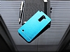Motomo LG Stylus 2 Metal Mavi Rubber Klf - Resim 1