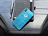 Motomo iPhone X / XS Metal Mavi Rubber Klf - Resim 2