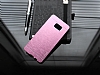 Motomo Samsung Galaxy Note FE Metal Pembe Rubber Klf - Resim: 1