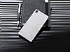 Motomo Prizma Sony Xperia Z3 Metal Silver Rubber Klf - Resim 1