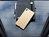 Motomo Prizma Sony Xperia Z5 Metal Gold Rubber Klf - Resim 1