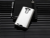 Motomo Round LG G3 Metal Silver Rubber Klf - Resim: 1