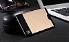 Motomo Round Sony Xperia Z3 Metal Gold Rubber Klf - Resim: 2