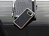 Motomo Samsung Galaxy A3 2016 Gold Kenarl Siyah Silikon Klf - Resim 1