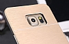 Motomo Samsung Galaxy S6 Edge Plus Metal Gold Rubber Klf - Resim: 5