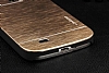 Motomo Samsung i9500 Galaxy S4 Metal Gold Klf - Resim 3