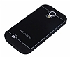 Motomo Samsung i9500 Galaxy S4 Metal Siyah Silikon Klf - Resim: 1