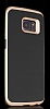Motomo Samsung i9800 Galaxy S6 Gold Kenarl Siyah Silikon Klf - Resim: 1
