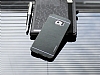 Motomo Samsung i9800 Galaxy S6 Metal Siyah Rubber Klf - Resim 1
