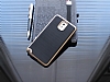 Motomo Samsung N9000 Galaxy Note 3 Gold Kenarl Siyah Silikon Klf - Resim: 1