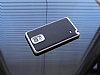 Motomo Samsung N9100 Galaxy Note 4 Silver Kenarl Siyah Silikon Klf - Resim 2