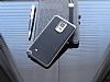 Motomo Samsung N9100 Galaxy Note 4 Dark Silver Kenarl Siyah Silikon Klf - Resim 1