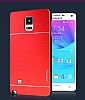 Motomo Samsung N9100 Galaxy Note 4 Metal Krmz Klf - Resim: 1