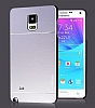 Motomo Samsung N9100 Galaxy Note 4 Metal Silver Klf - Resim 2