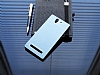 Motomo Sony Xperia C3 Metal Lacivert Rubber Klf - Resim 1