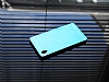 Motomo Sony Xperia M4 Aqua Metal Mavi Rubber Klf - Resim 2