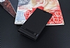 Motorola Moto E4 Plus Gizli Mknatsl Standl Siyah Deri Klf - Resim: 1