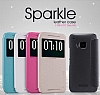 Nillkin HTC One M9 Sparkle Pencereli nce Kapakl Siyah Deri Klf - Resim: 6