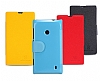 Nillkin Nokia Lumia 520 / 525 Yan Kapakl Siyah Deri Klf - Resim 2