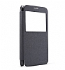 Nillkin Samsung Galaxy E7 Sparkle Pencereli nce Kapakl Siyah Deri Klf - Resim: 1