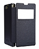 Nillkin Sony Xperia Z1 Compact Sparkle Pencereli nce Kapakl Siyah Deri Klf - Resim 2