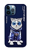 Nimmy iPhone 15 Pro Mavi Kedi Rubber Klf - Resim 3