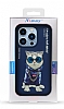 Nimmy iPhone 15 Pro Mavi Kedi Rubber Klf - Resim: 6