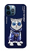 Nimmy iPhone 15 Pro Mavi Kedi Rubber Klf - Resim 5