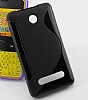 Nokia Asha 210 Desenli Siyah Silikon Klf - Resim 3