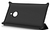 Nokia Lumia 1520 Orjinal Standl nce Yan Kapakl Siyah Deri Klf - Resim: 2