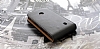 Nokia Lumia 520 / 525 Dik Kapakl Siyah Deri Klf - Resim: 3